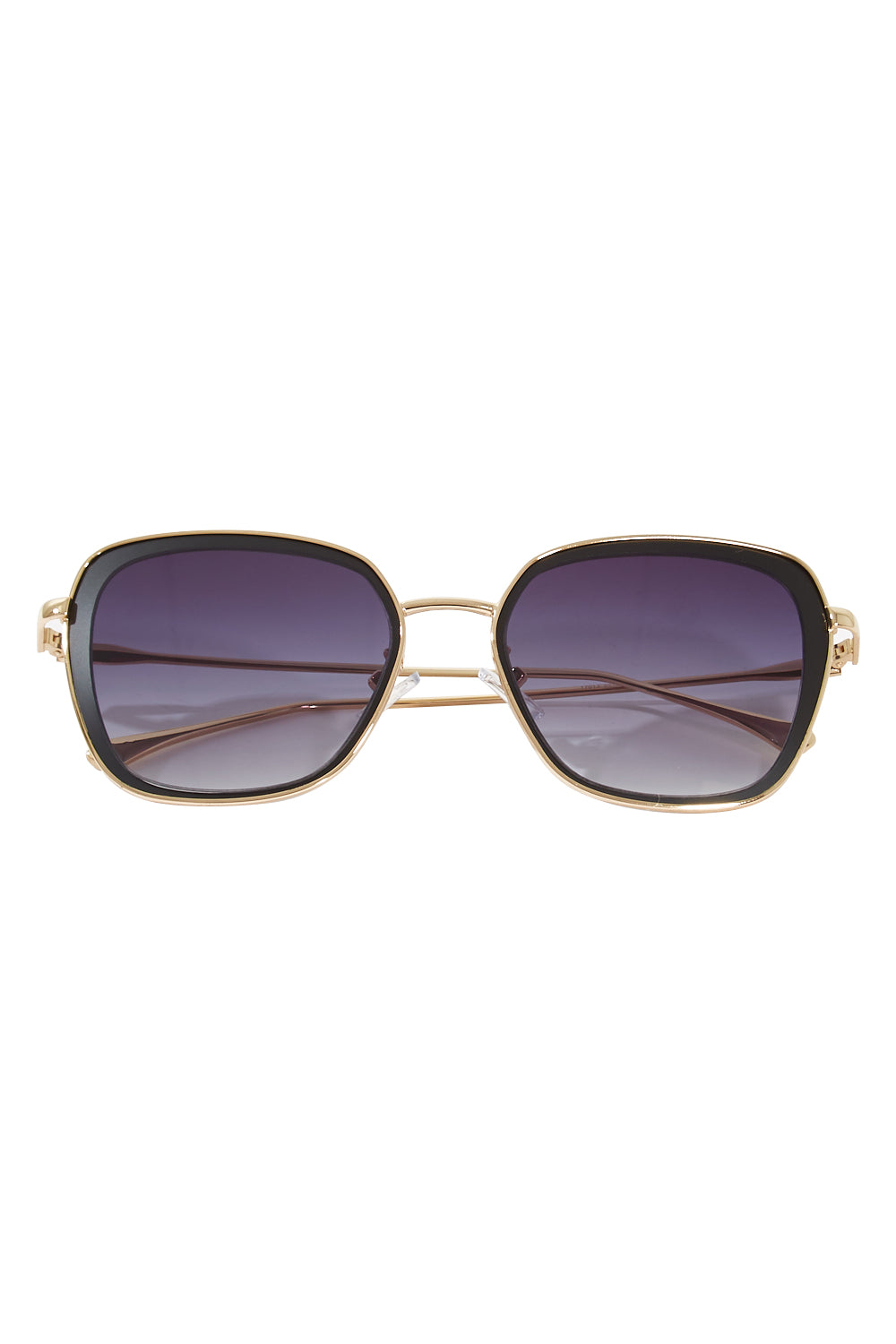 Product shot of the Pier Sunglasses in colour Gold (Metallics), from the front