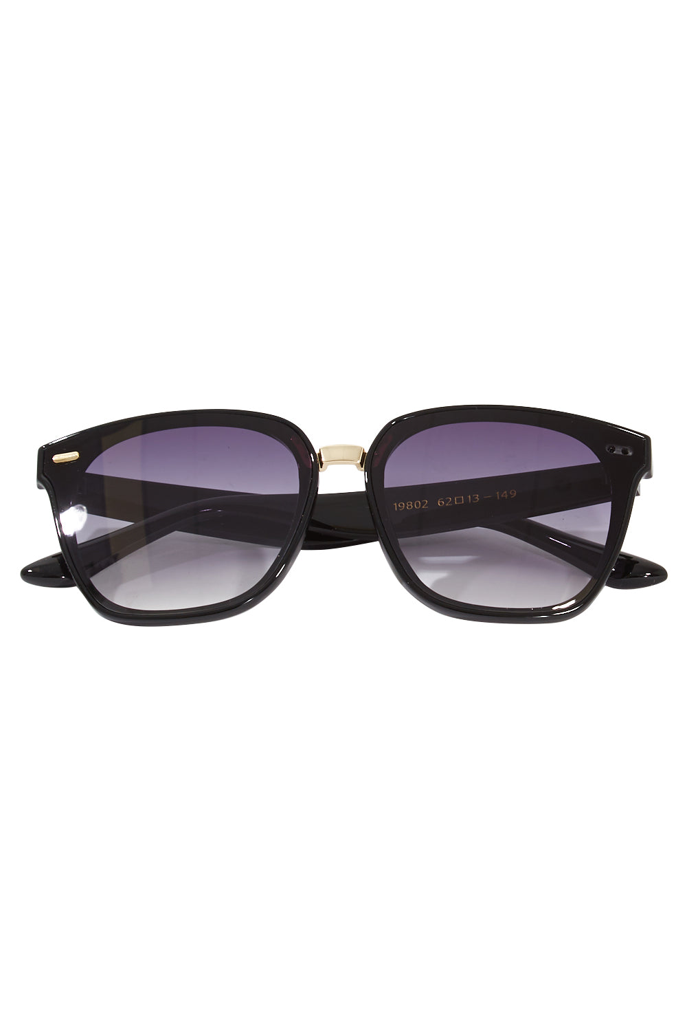 Product shot of the Somerset Sunglasses in colour Black (Black), from the front