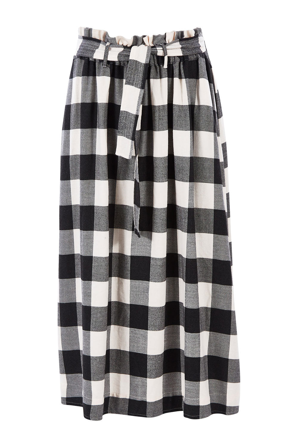 Product shot of the Natalia Skirt in colour Blkwhite (Black), from the front
