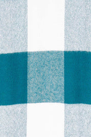 Product shot of the Wing And A Prayer Maxi Dress in colour Bluecheck (Blue), detail