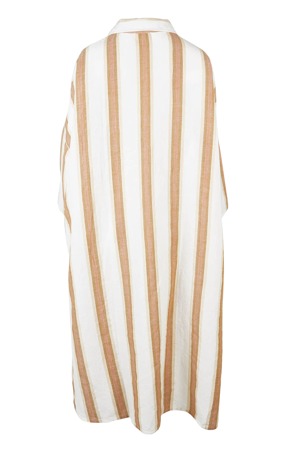 Product shot of the Giorgio Coat Dress in colour Fezstripe (White), from the back