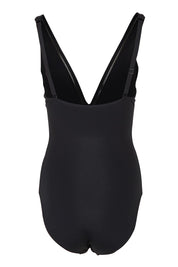 Product shot of the Spliced One Piece in colour Black (Black), from the back
