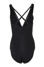 Product shot of the Spliced One Piece in colour Black (Black), detail