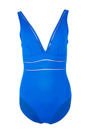 Product shot of the Spliced One Piece in colour Cobalt (Blue), from the front