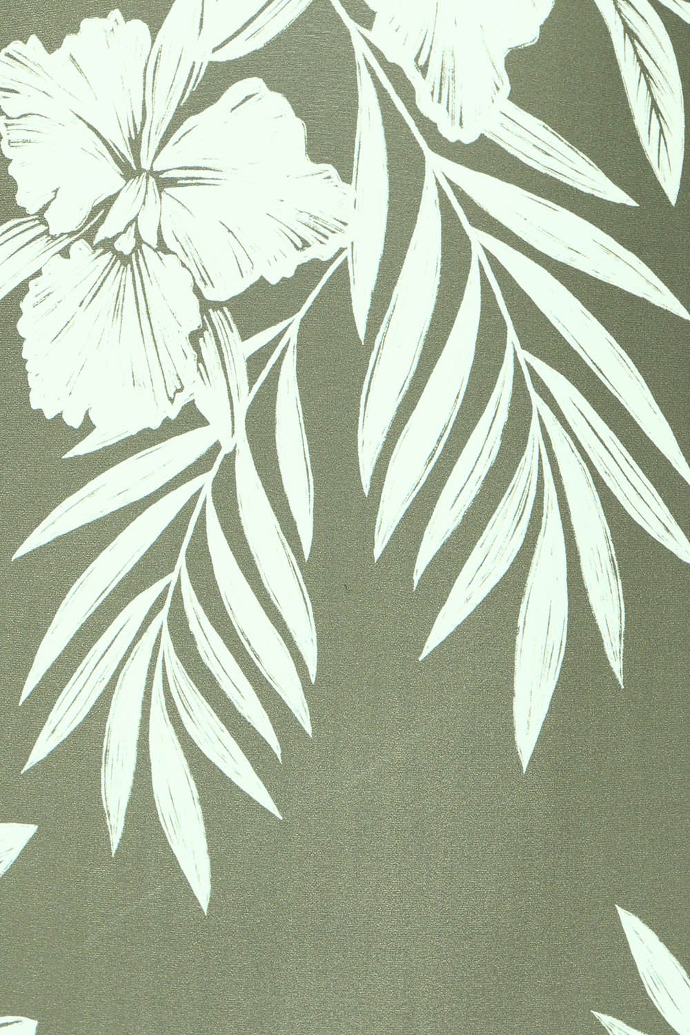Product shot of the Longline Tri One Piece in colour Khaki (Green), detail