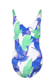 Product shot of the Cross Front Multifit One Piece in colour Cobalt (Blue), from the front