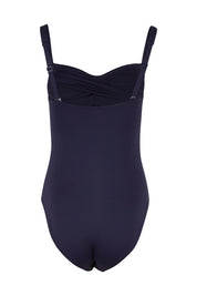 Product shot of the Twist Front Multifit One Piece in colour Nightsky (Blue), from the back