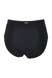 Product shot of the Panelled High Waist Pant in colour Black (Black), from the back