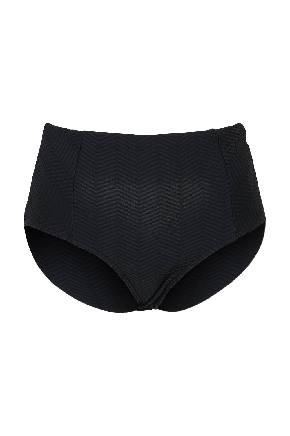 Product shot of the Panelled High Waist Pant in colour Black (Black), from the front