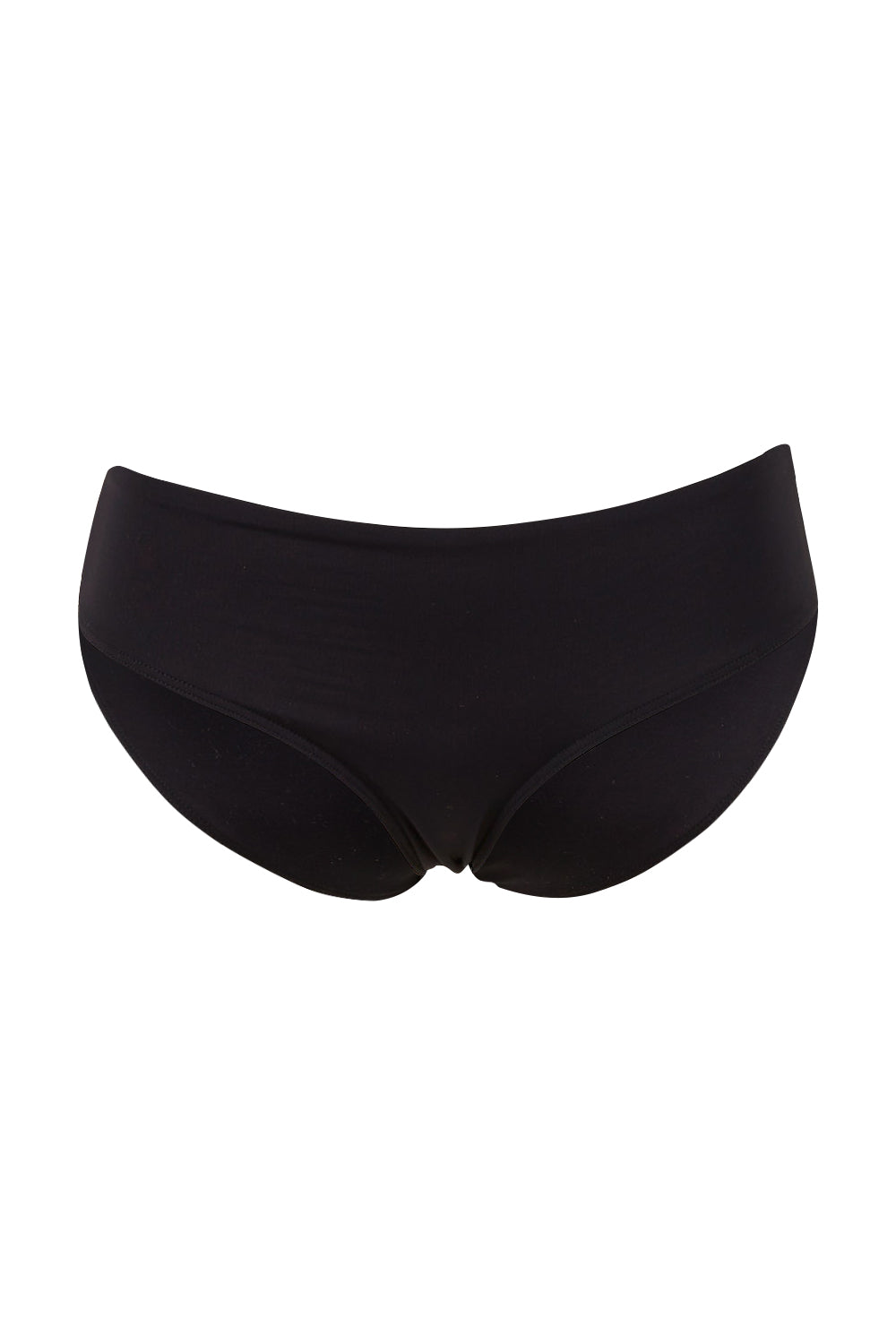 Product shot of the Mid Bikini Pant in colour Black (Black), from the front