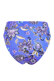 Product shot of the High Waist Band Pant in colour Cobalt (Blue), from the back