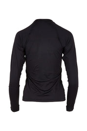 Product shot of the Long Sleeved Rash Vest in colour Black (Black), from the back