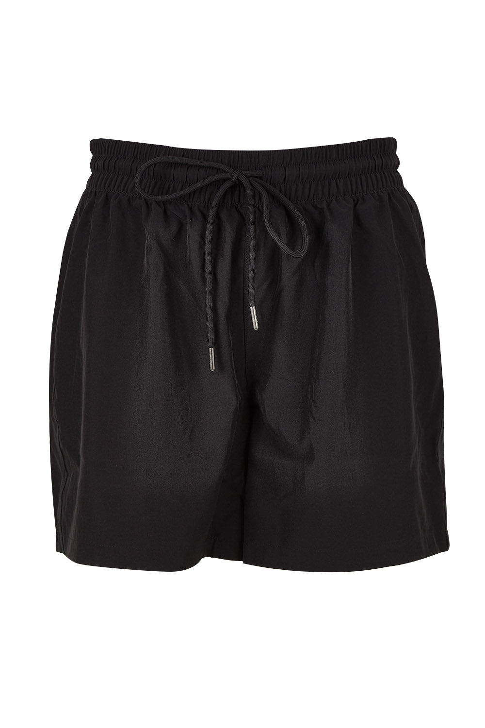 Product shot of the Mid Length Boardshort in colour Black (Black), from the front