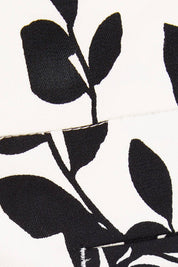 Product shot of the Ankle Pull On Pants With Pockets in colour Floral (Black), detail