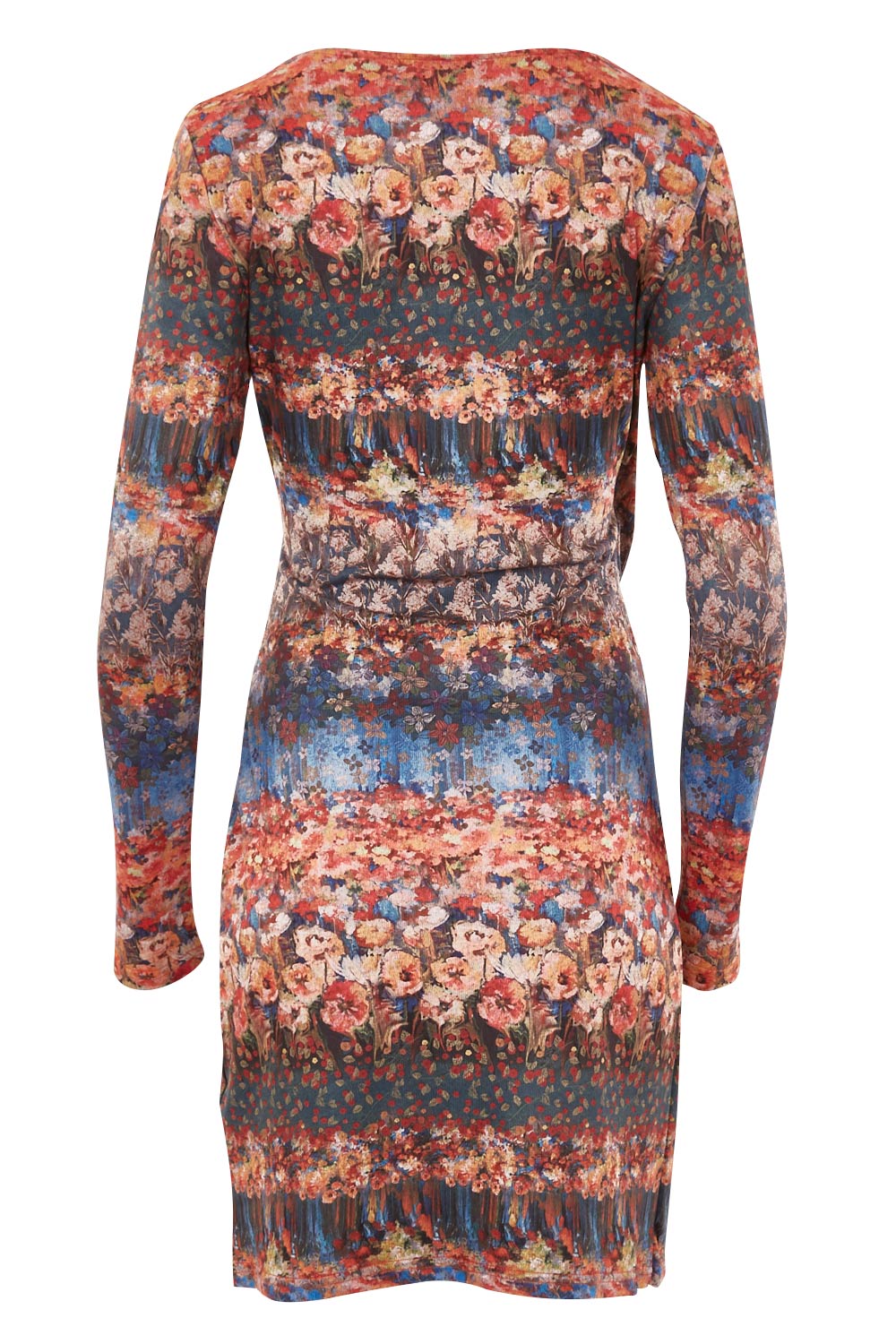 Product shot of the Avelina Dress in colour Darkorange, from the back