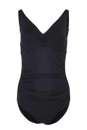 Product shot of the Basix E/F Minimiser One Piece in colour Black (Black), from the front
