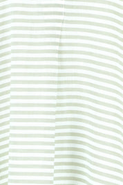Product shot of the Summer Stripe Painters Shirt in colour Khaki (Green), detail
