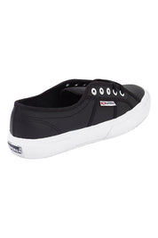 Product shot of the Cotu Leather Sneaker in colour BlackWhite (Black), from the back
