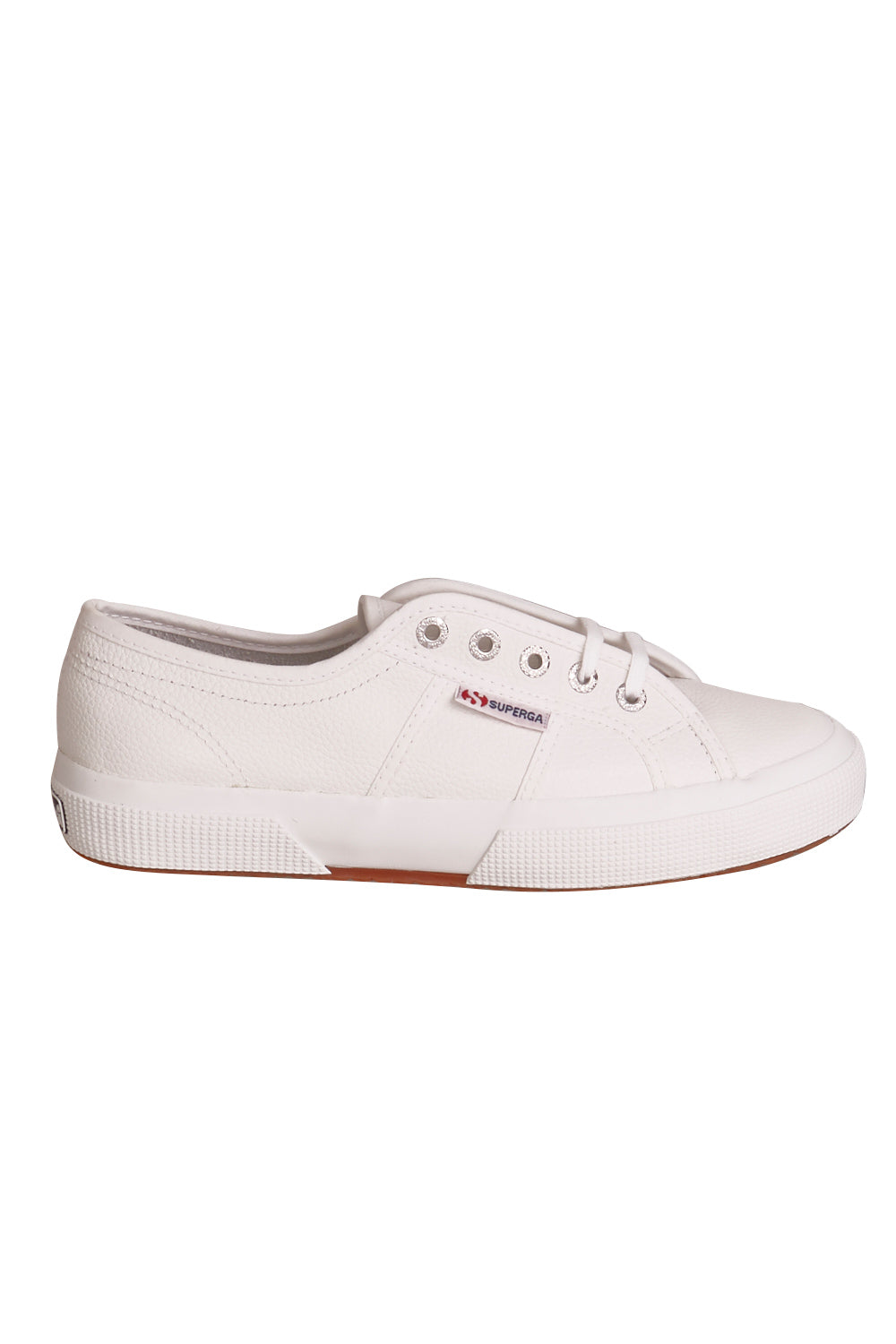 Product shot of the Cotu Leather Sneaker in colour White (White), from the front