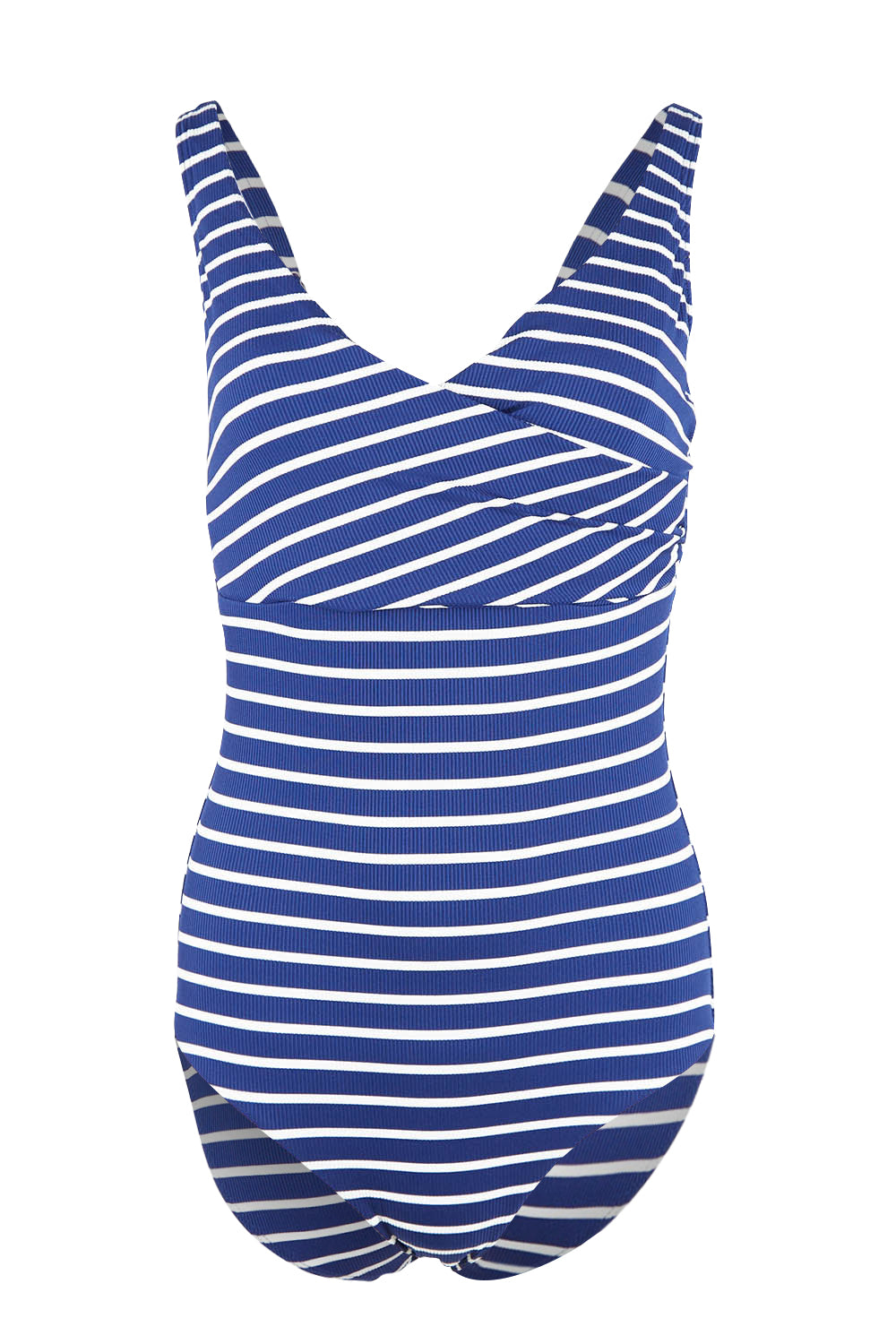 Product shot of the Santorini DD/E Twist Minimiser One Piece in colour Ink (Blue), from the front