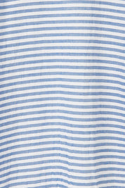 Product shot of the Summer Stripe Painters Shirt in colour Blue (Blue), detail