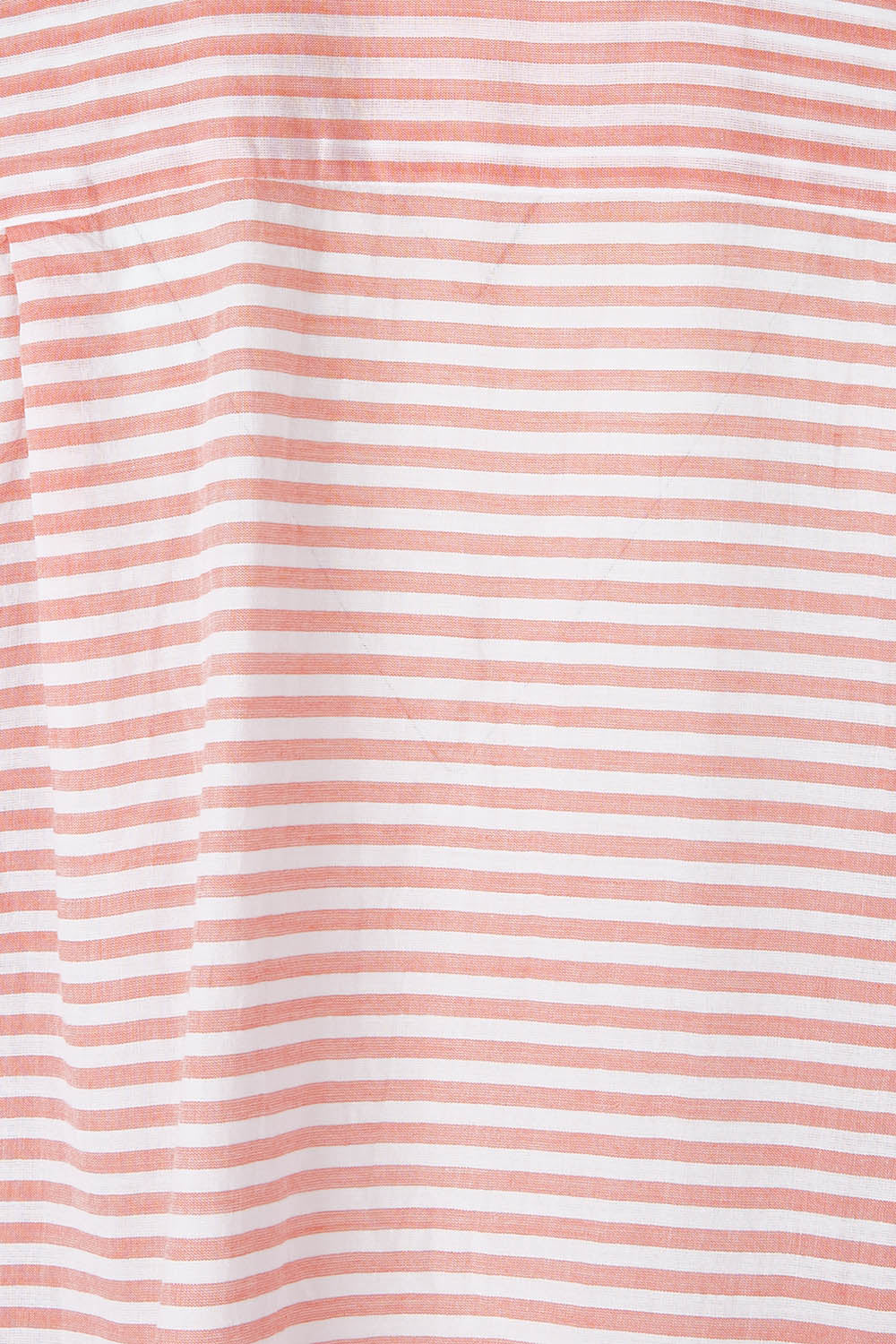 Product shot of the Summer Stripe Painters Shirt in colour Peach (Red), detail
