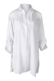 Product shot of the Resort Painters Shirt in colour White (White), detail