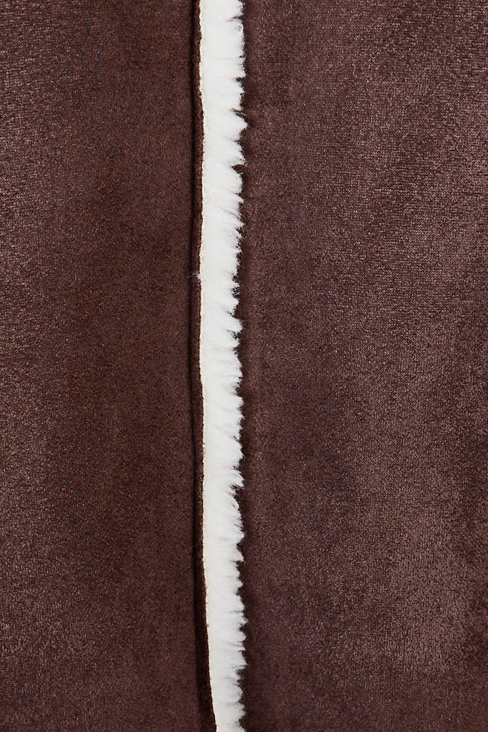 Product shot of the Sterling Coat in colour Chocolate, detail