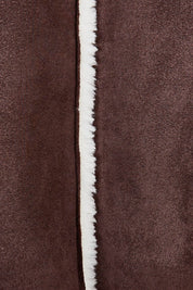 Product shot of the Sterling Coat in colour Chocolate, detail
