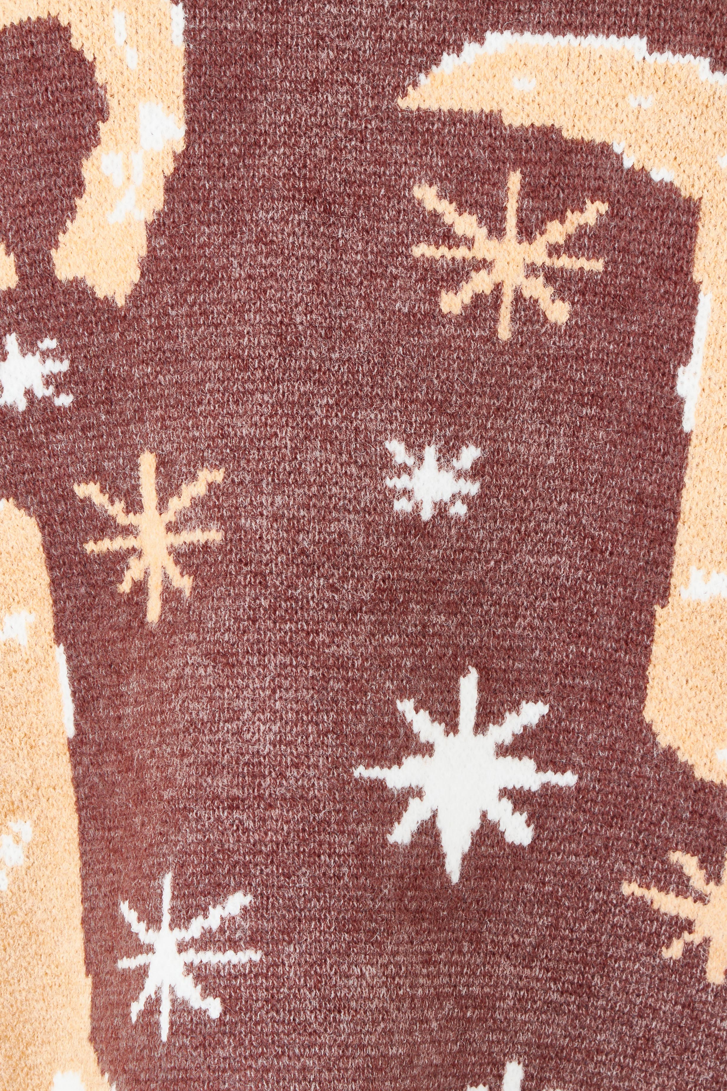 Product shot of the Lucky Boots Knit in colour Chocolate, detail