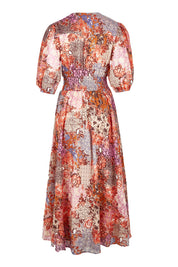 Product shot of the Halo Cotton Dress in colour Dreamweav (Pink), from the back