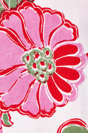 Product shot of the Chester Linen Blend Waist Coat in colour Pinkibiza, detail