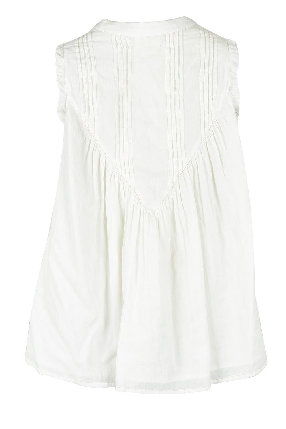 Product shot of the Sprite Cotton Sleeveless Top in colour White (White), from the back