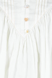 Product shot of the Sprite Cotton Sleeveless Top in colour White (White), detail