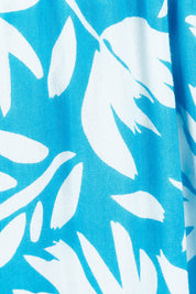 Product shot of the Rosie Maxi Skirt in colour Gerbera (Blue), detail