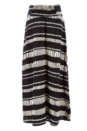 Product shot of the Rosie Maxi Skirt in colour Sandstone (Black), from the back