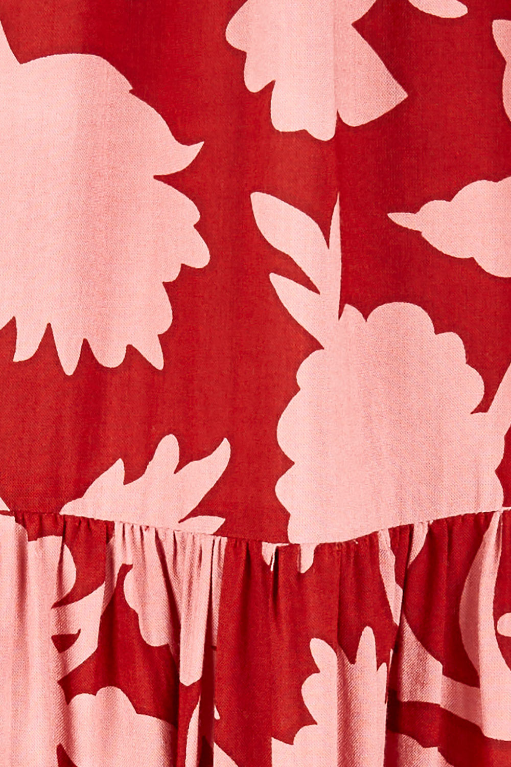 Product shot of the Alice Gathered Dress in colour Silhouette, detail
