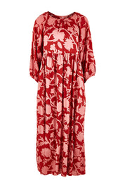 Product shot of the Alice Gathered Dress in colour Silhouette, from the front