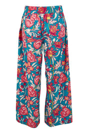 Product shot of the Stella Cotton Pant in colour Thistle, from the back