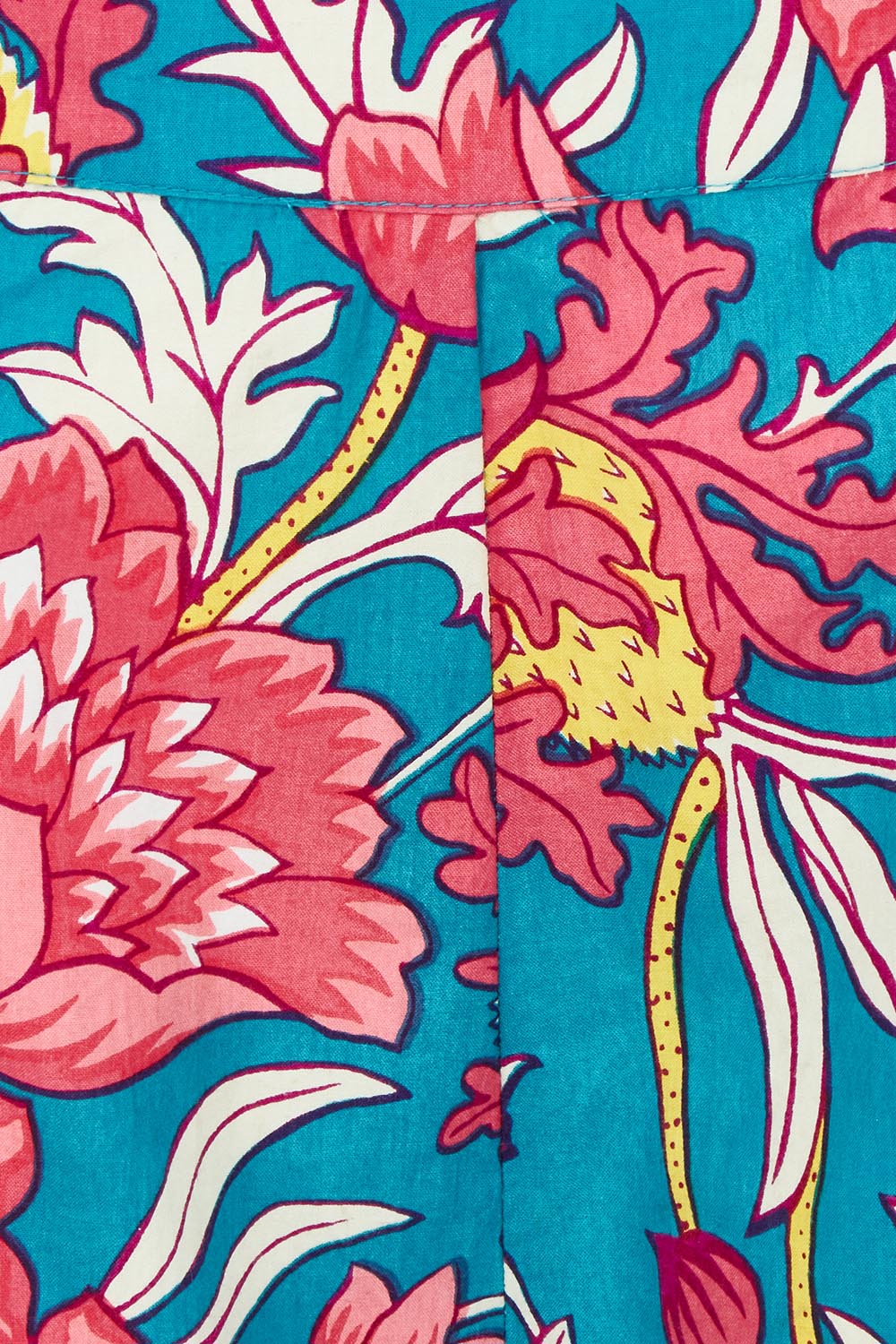 Product shot of the Stella Cotton Pant in colour Thistle, detail