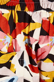 Product shot of the Stella Print Pant in colour Floral (Blue), detail