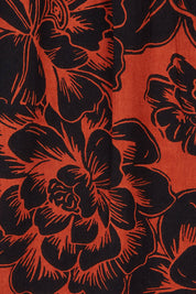 Product shot of the Jess Blouse in colour Blooming (Black), detail