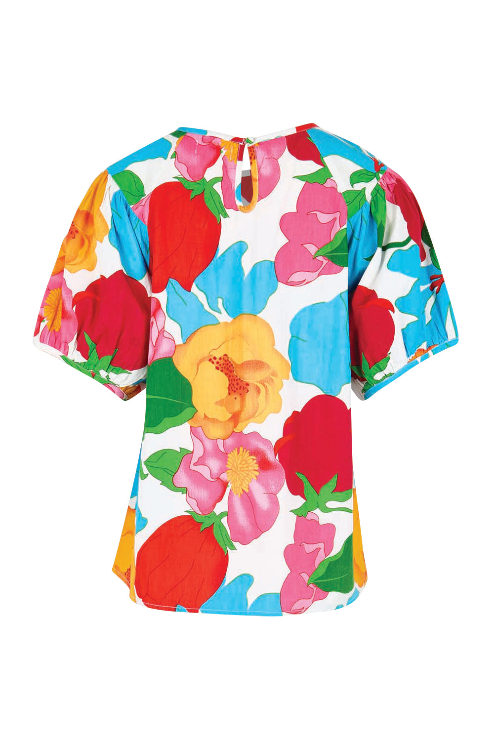 Product shot of the Rachel Cotton Top – Botanix in colour Botanix, from the back