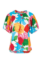 Product shot of the Rachel Cotton Top – Botanix in colour Botanix, from the front