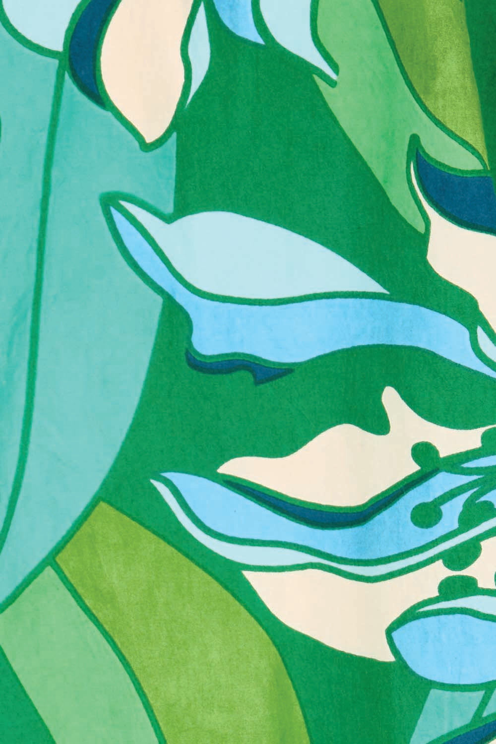 Product shot of the Rachel Cotton Top – Petalrush in colour Petalrush, showing detail