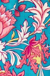 Product shot of the Rachel Cotton Top in colour Thistle, detail
