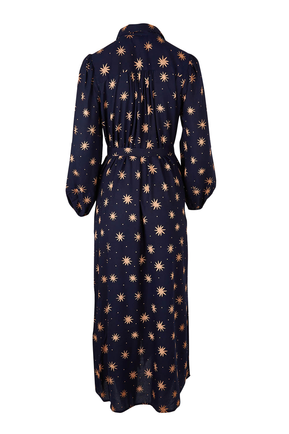 Product shot of the Lucy Shirt Dress in colour Nightsky (Blue), from the front