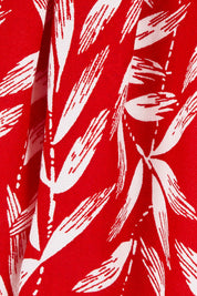 Product shot of the Sandra Midi Shirt Dress in colour Forest (Red), detail