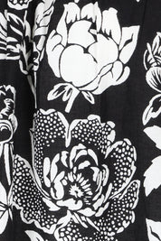 Product shot of the Sofia Cotton Top in colour Wildflower (Black), detail
