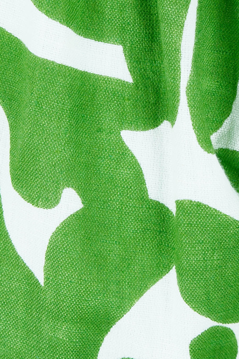 Product shot of the Silvia Print Pant in colour Zinnia (Green), detail